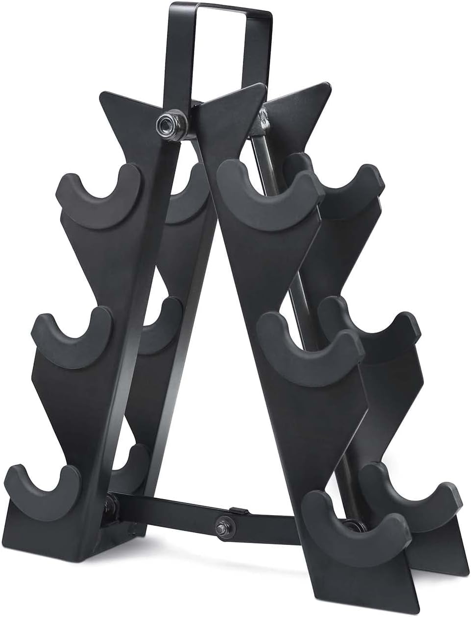 WF Athletic Supply Dumbbell Rack, 5-Tier A-Frame Dumbbell Rack for Dumbbell Storage, Color Options Available in Black/White/Green/Yellow/Red/Pink/Orange & Blue