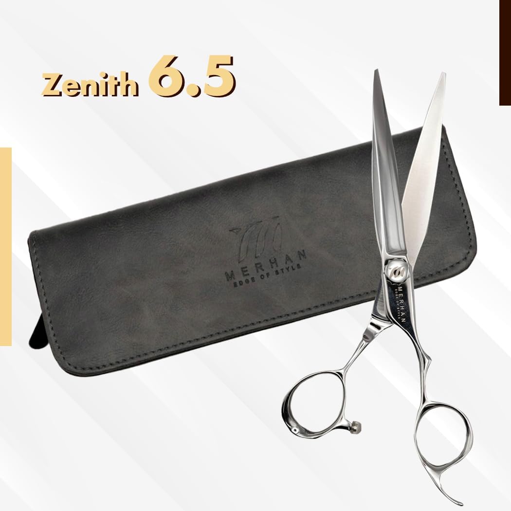 Zenith 6.5 Inch Professional Hair Cutting Scissors – Sword Blade Barber Shears for Bulk Removal & Precision Fades – Stainless Steel Salon Tool