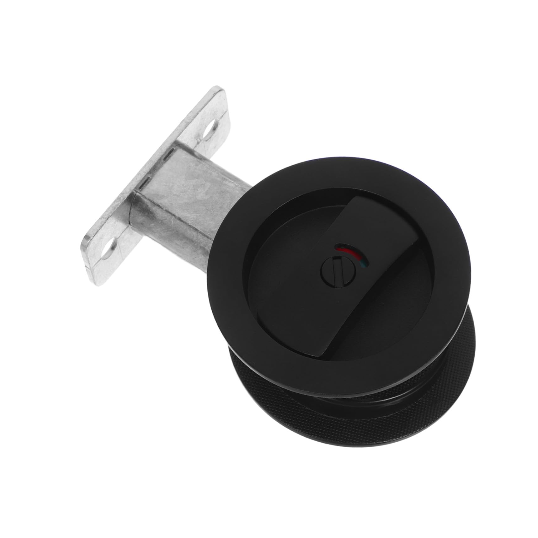 FRCOLOR Cerradura Puerta Corrediza Empotrada Pestillo Redondo para Puertas de Baño y Dormitorio Manija Tipo Copa para Seguridad Hogar y Hotel