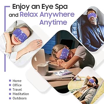 Steam Eye Mask, 20 Packs Heated Eye Mask, Self Heating Disposable SPA Warm Compress for Eyes (Lavender & Rose)