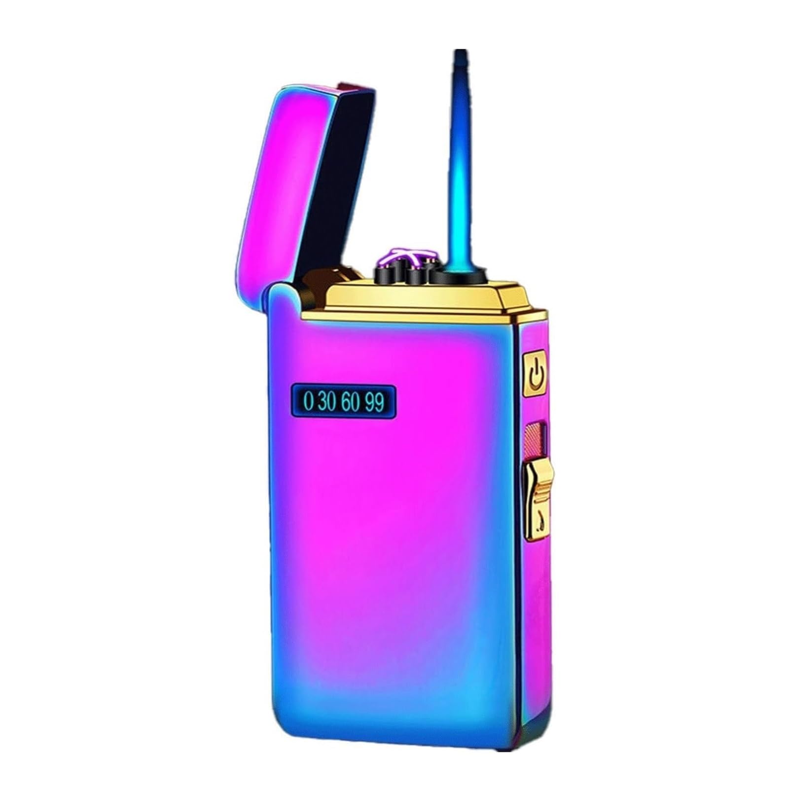 Encendedor de doble llama cortavientos con encendido de doble propósito unisex