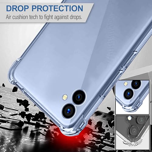 Image of CEDO Samsung Galaxy M04 / F04 / A04E (4G) Bumper Case | Soft Jel Flexible Thin Full Protection Shock Proof Clear TPU Back Case Cover for Samsung Galaxy M04 / F04 / A04E (4G) (Transparent)