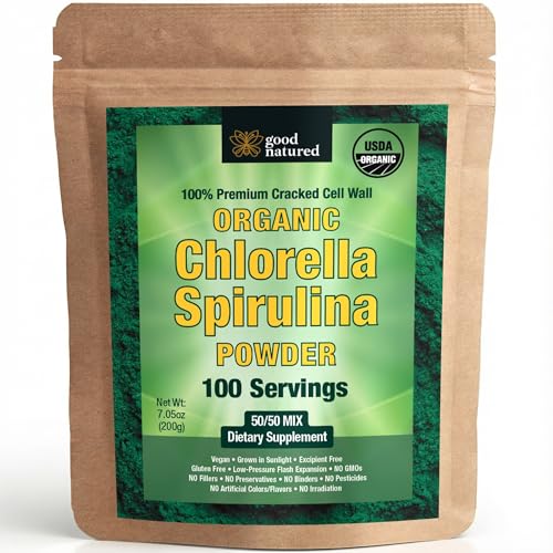 Good Natured Organic Spirulina and Chlorella Powder 50/50 Mix -