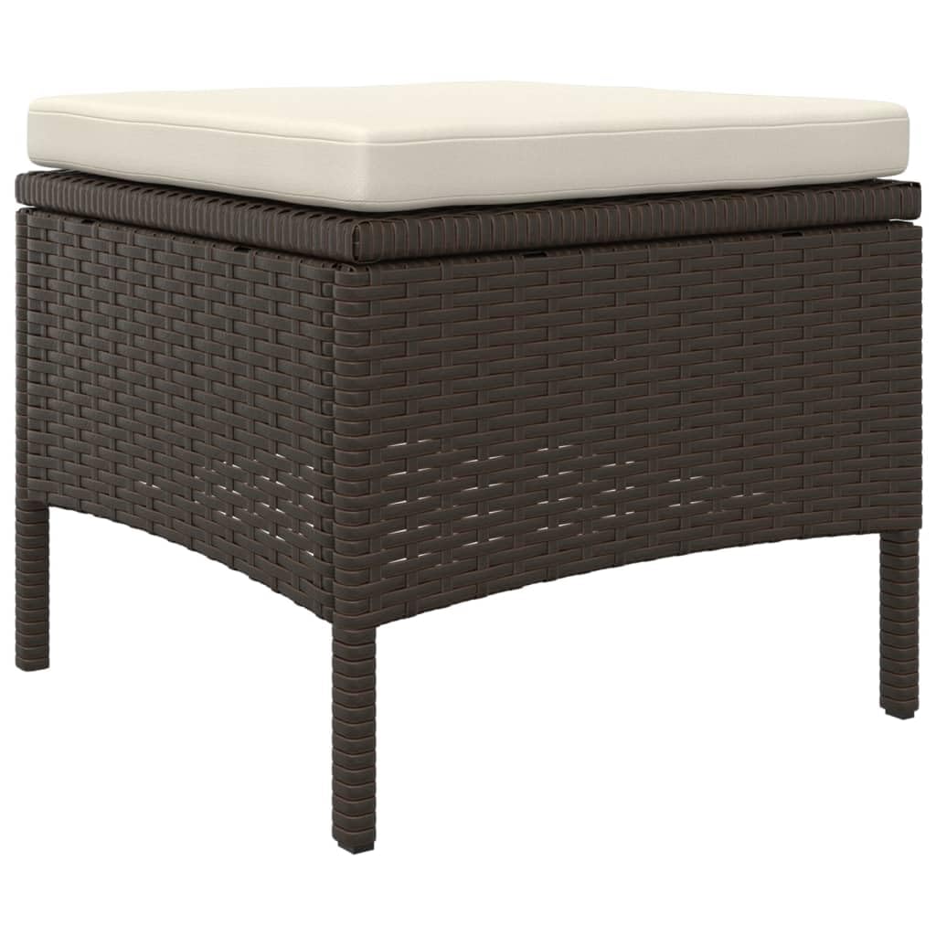 Gecheer Divano Giardino 2Posti con Tavolo e Sgabelli Marrone Polyrattan,Divani,da Giardino,per Esterno,Divanetto da Esterno,Divanetti da Esterno,Divano da Esterno Divano Giardino,P317625