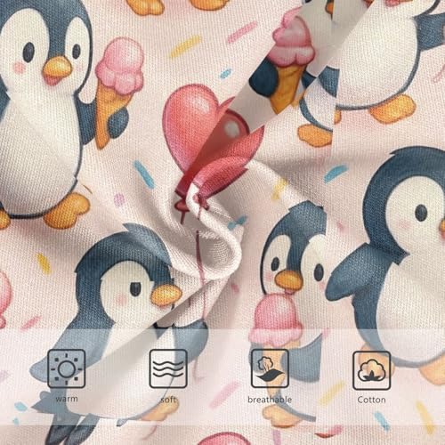 Joisal Cotton Girls Underwear Toddler Cute Cartoon Penguins Poses Girl Panties Cute Florals Underpants Briefs 2t3