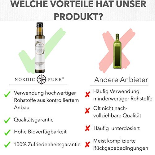 Foto von Weizenkeimöl von Nordic Pure | Kaltgepresst mit Spermidin und viel Vitamin E | Weizenkeime mechanisch gepresst (250 ml)