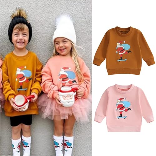 Toddler Boys Christmas Sweatshirts Long Sleeve Pullover Shirts Cute Cartoon Sweaters Xmas Tee Crewneck Sport Tops2