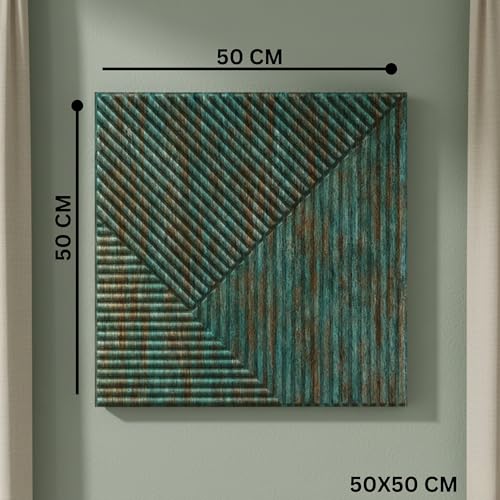 Image of Kayra Decor PVC for Wall Decor - Fluted Design Rustic Wood Color 19.7 inch x 19.7 inch (Pack of 40) - Covers 107.80 Sq. Ft.