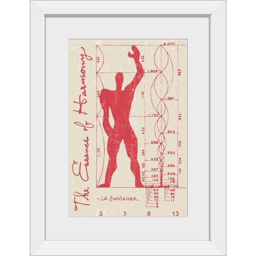 Amazon.com: GREATBIGCANVAS Le Corbusier - Red White Framed Wall