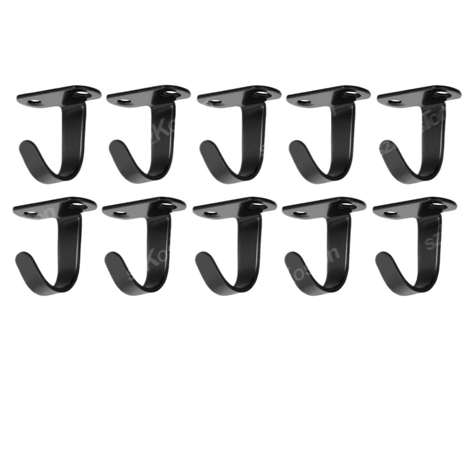 LUYSGBXR Stainless Steel Ceiling Hooks 10/30Pcs Ceiling Hooks Stainless Steel for Hanging Ornament Top Hangers for Kitchen, Plant Bathroom(10PCS-Black Kit)