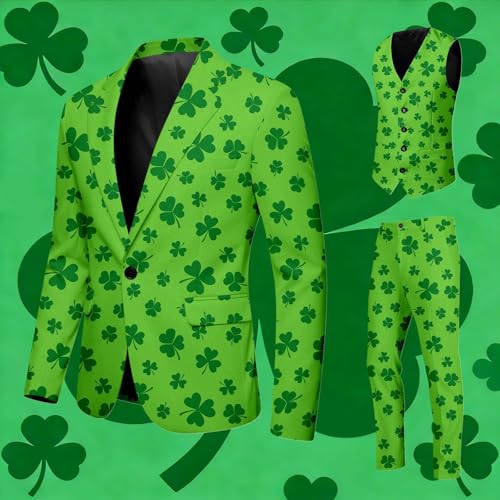 Ensemble festif 3 pièces Saint Patrick costume chic vert - 3