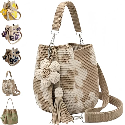 Sac fourre-tout floral en crochet fait main, cadeau femme idéal