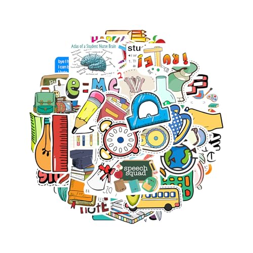 Nurila 50 Stücke Sticker Einschulung, Sticker Schule Schulkind Aufkleber Einschulung Schuleinführung Für Schultüte Deko Mädchen Jungen Schultüte Geschenkidee Fotoalbum Gästebuch Deko