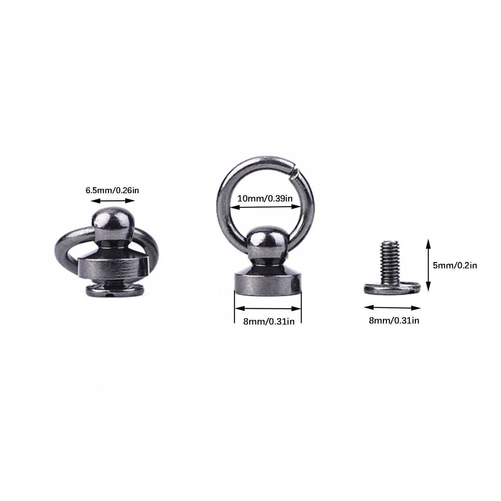 Acheter 60 PCS Rivet Avec Anneau Artisanal En Cuir Bricolage Rivets Ronds Métalliques Pour Les Arts Et L'artisanat Du Sac à Main Décoration De Cas Téléphone Portable ? Comparer Chez