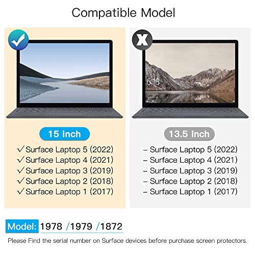 Image of for Microsoft Surface Laptop 5 /4 /3 th Gen 15 inch Privacy Screen Filter | Bubble Free Anti-Spy Anti-Glare Anti Blue Light Filter( Only for Surface Laptop 3 /4 /5 15 Privacy Screen Shield)