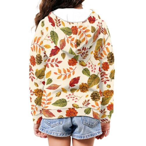 Image of Coloranimal Unisex Girls Boys Long Sleeve Casual Hoodies & Sweatshirts Tops Kids Zip Up Jacket Coat Age 6-16 Year
