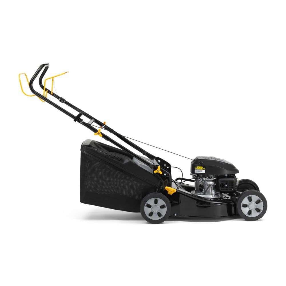 Alpina Cortacésped de Gasolina AL5 46 SA, Ancho de Corte 46 cm, Motor de 139 CC (2200 W) con tracción Posterior, hasta 1200 m², Bolsa de Recogida de 60 l, Altura de Corte Regulable en 6 Posiciones