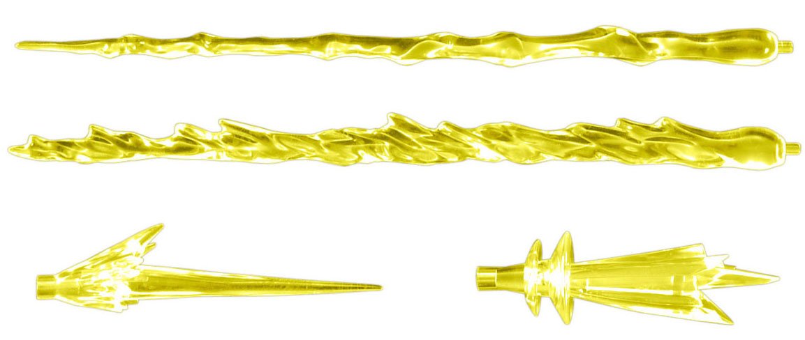 Builders Parts MS Effect 01 (Giallo) - Set Di Parti Effetto Per Modellismo Gunpla In Scala 1/100