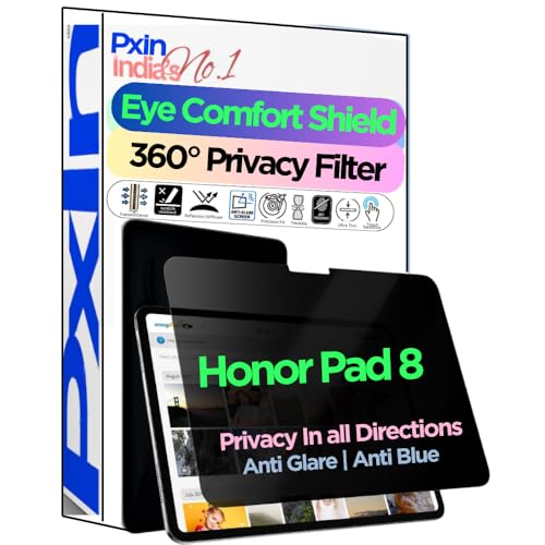Image of PxIn Tablet Privacy Screen Guard compatible with Honor Pad 8 | No.1 | Anti Glare | Anti Blue Light | Anti UV | 4 Way Privacy Filter | 360 Privacy | Eye Protect