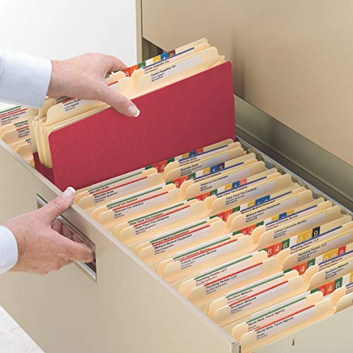 Image of Smead File Pocket, Straight-Cut Tab, 5-1 /4 inch Expansion, Letter Size, Red, 10 per Box (73241) (Pack of 2)