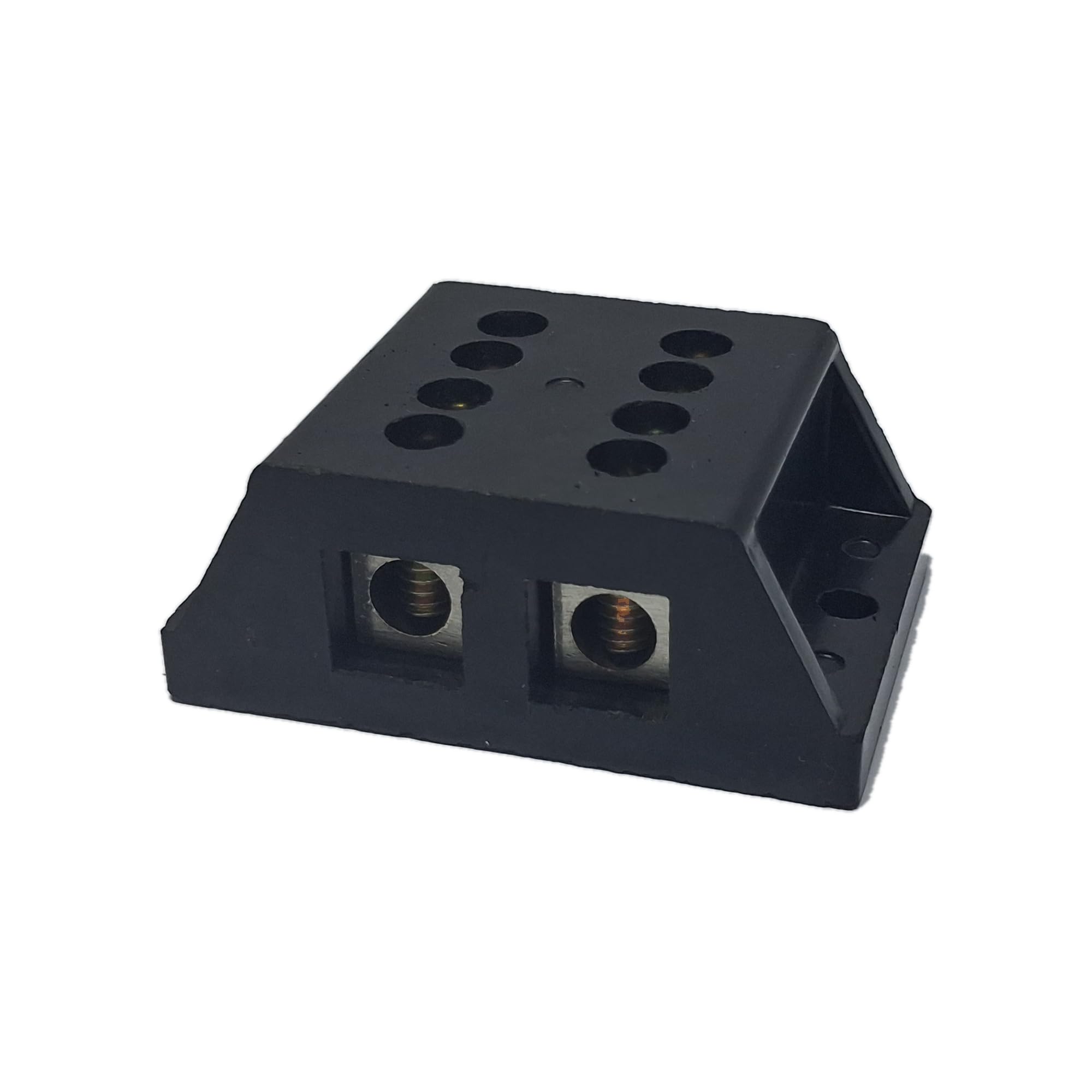100A 2 Way Closed Type Bakelite Terminal Block, Heavy Duty Wire Connector Junction, Black, Pack of 1-image-22