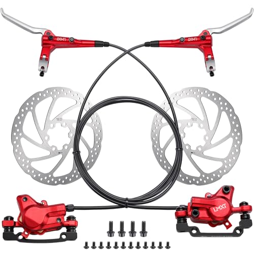 TOBWOLF Hydraulic Bike Brake Set, Dual Piston, MTB & E-bike