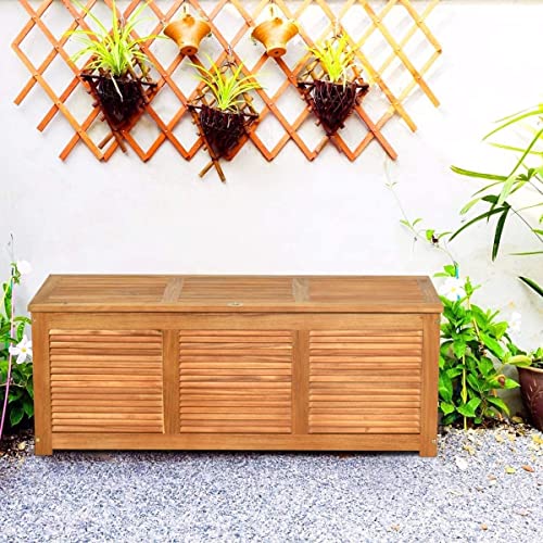S-AFSTAR-Outdoor-Storage-Box-46-Gallon-Acacia-Wooden-Deck-Box-for-ToysToolsSports-Supplies-Patio-Storage-Bench-Outdoor-Storage-Bench-for-Garden-Backyard-Deck-45-x-18-x-18-Inches-Natural S AFSTAR Outdoor Storage Box 46 Gallon Acacia Wooden Deck Box for ToysToolsSports Supplies Patio Storage Bench Outdoor Storage Bench for Garden Backyard Deck 45 x 18 x 18 Inches Natural