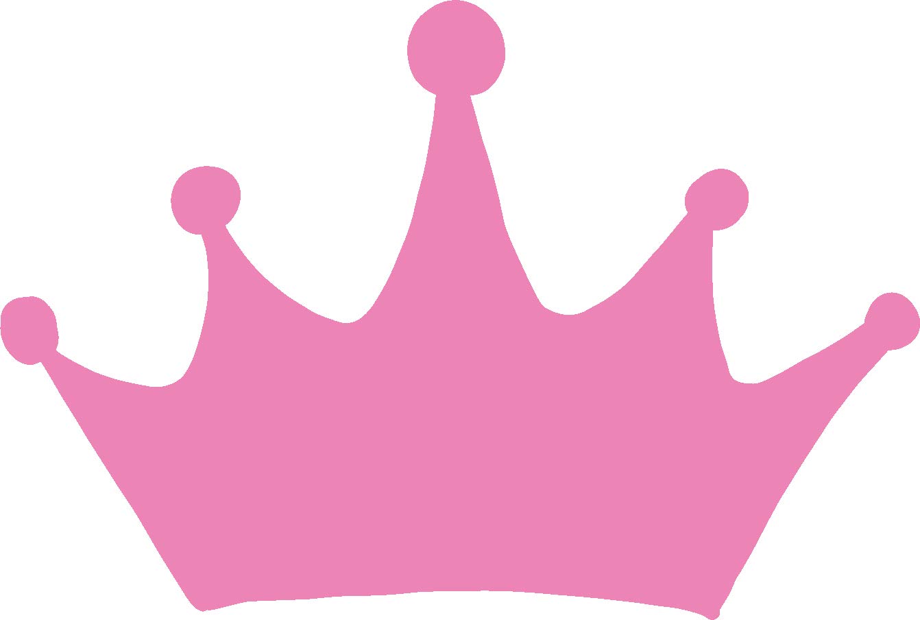 hBARSCI Crown Vinyl Decal - 11 Inches - for Walls, Windows, Doors, Vehicles - Outdoor-Grade 2.5mil Thick Vinyl - Soft Pink