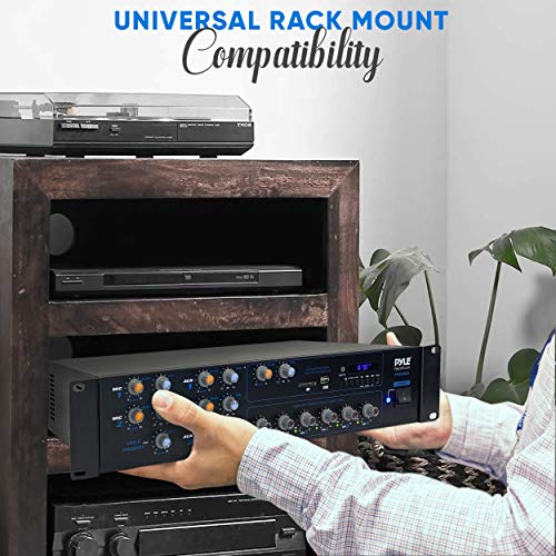 Pyle PT6000CH.5 4200W 6Ch Powered Rack Mount Portable Surround Sound Multi-Zone Audio Home Stereo Receiver Box thumb #6