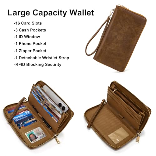 Image of Soperwillton Women Backpack Purse Shoulder Handbags Travel Bag Set 2pcs | Soft PU Leather,Large Capacity,Many Pockets,with a Functional Wallet,with a Detachable Shoulder Strap,Multipurpose Design