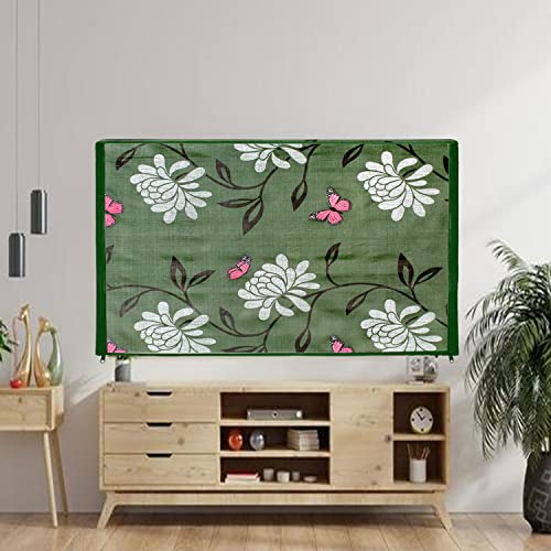 Image of Transparent LCD /LED T.V Protector Cover with Zipper Enclosure for 32 Inch Suitable for All Major Brand & Model (Color-Green, Size-29x3x19 Inches)