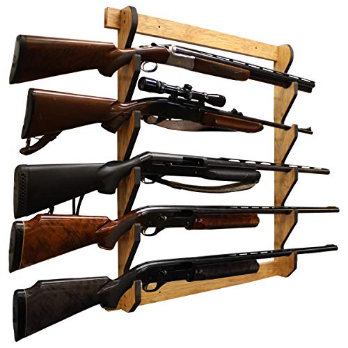 Rush Creek Creations 5-Gun Wood Wall Rack