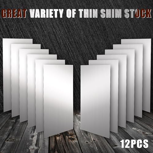 Ihekqkeq STAINLESS STEEL SHIM STOCK-25 12Pcs Stainless Steel Shim Stock Kit 2½ Inch X 6 Inch Metal Shim Stock Metal Shims thumb #3