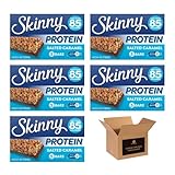 Skinny Protein Bars – Low Calorie High Fibre Healthy Snack Bars Under 95 Calories | Protein Treats for Weight Loss & Slimming Plans, Cereal Bars Healthy Snacks (Pack 5(25 Bars), Salted Caramel)