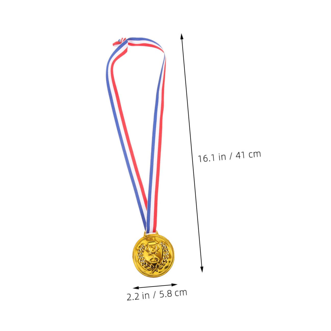 ABOOFAN 50piezas Juguetes De Medallas para Medallas Deportivas De Metal con Cintas Cuello Premios para Fiestas De Fútbol Competiciones y Eventos Deportivos