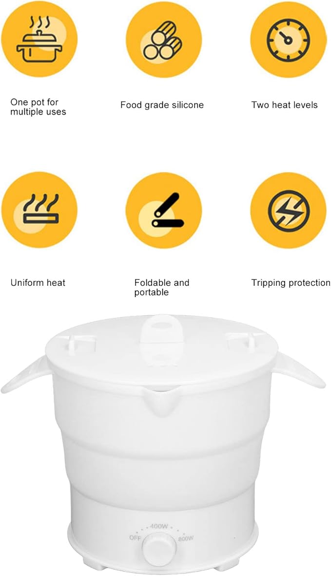 Olla Eléctrica Portátil Plegable 1.2L, Acero Inoxidable miniatura 7