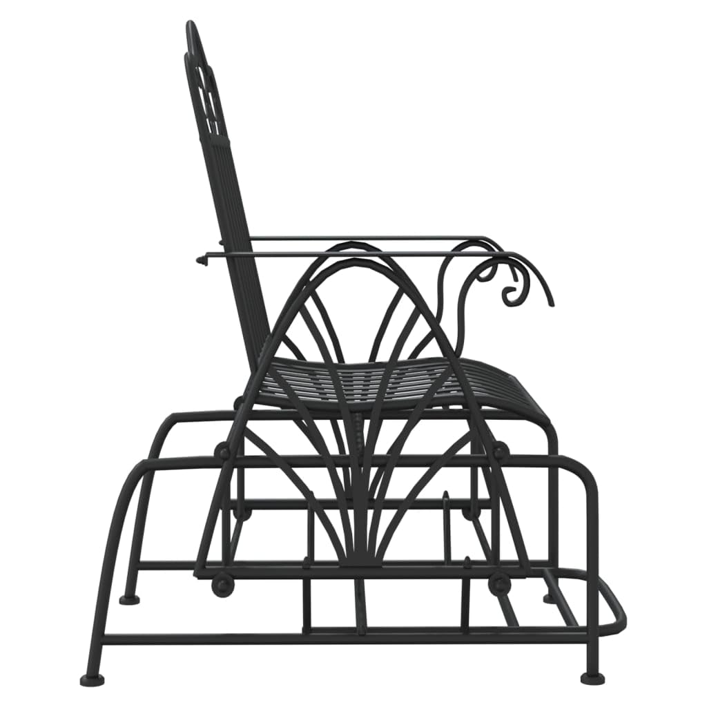 vidaXL Banco balancín de Acero Negro 61 cm
