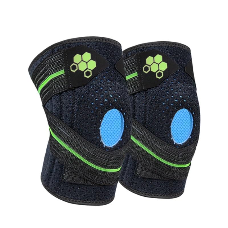 Breathable Straps With Pressure Adjustable Sports Outdoor Knee Pads with Silicone Spring Strip Support
