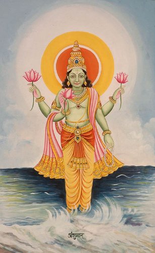 Tableau spirituel Surya Anshuman peinture originale Mano cadeau unique