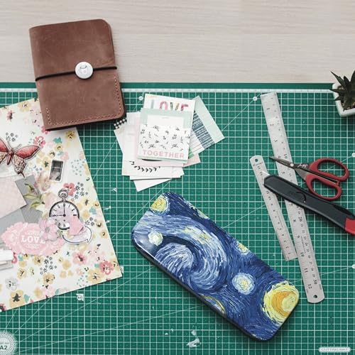 DAHO Mega Tin Pencil/Storage Box with World Famous Arts for Office, Home, Makeup, Accessories Storage (Starry Night)