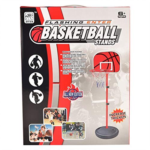 IRIS Basketball Stand, Free Stand Height Adjustable Backboard Hoop Kit with Pump Ball and Mounting Accessories Toy Set for Children Indoor Outdoor - Image 8 thumbnail