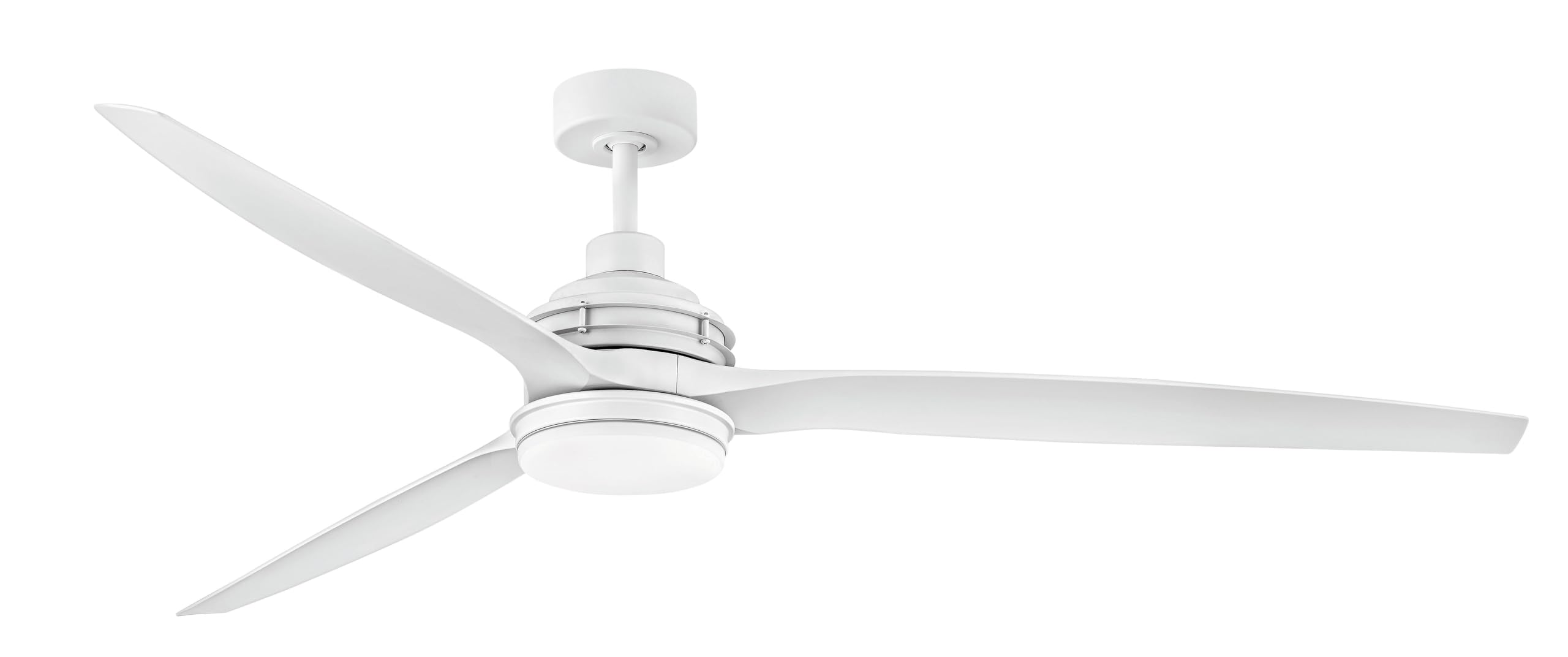 Hinkley Artiste 72" Indoor/Outdoor Smart Ceiling Fan with Light + Remote - Contemporary Propeller Style, Integrated LED - Matte White