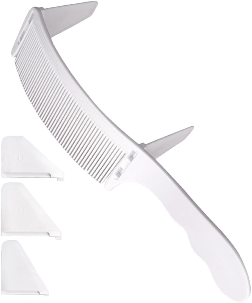 Operitacx Clipper Comb Guides Barber Hair Comb S-shaped Flat Resin Relieves Hand Fatigue Elegant for Professional Hairdressing