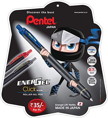 Image of Pentel Energel Click Roller Gel Pen By DTL Company (Red, 5 Pcs)