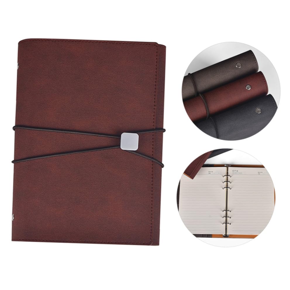 Housoutil Fold PU rouge avec compartiment pour cahier et notes - 4