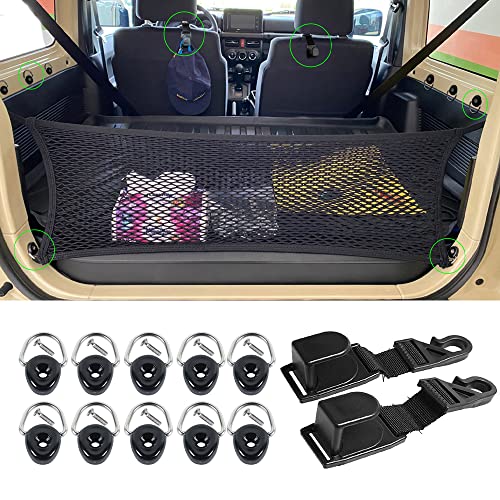 JUNLELI Tail Box Tie-Down D Pull Buckle Screw Backseat Headrest Hook Holder for Jimny 2019 2020 2021 2022 2023 Car Inner Accessories ABS Metal