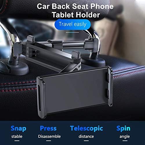 xbwei car phone holder back seat car mount tablet stand laptop mobile phone car rear pillow bracket color white dinosaur doodle4