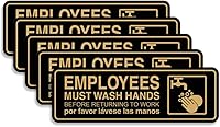 Vista 37 de Standard Employees Must Wash Hands - Letrero para puerta/pared, color negro, pequeño