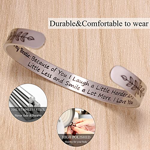 Btysun Bracelets for Women Mothers Day Bracelet Gifts from Daughter Inspirational Gifts for Women Graduation Gifts for Her Motivational Birthday Cuff Bangle Friendship Personalized Mantra Jewelry…