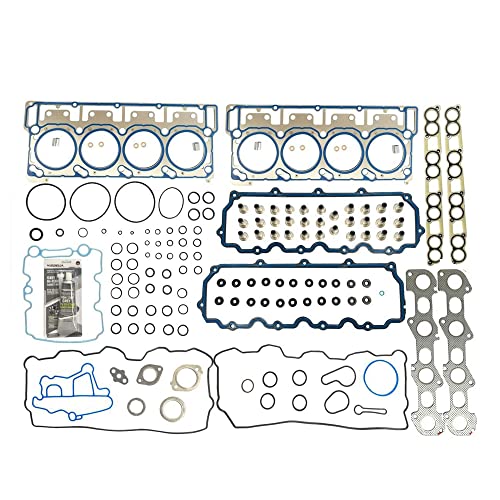 Image of Partsflow Head Gasket Set W / 20mm Alignment Dowels Compatible With Ford E-350 Club Wagon, E-350 E-450 Super Duty, Excursion, F-250 F-350 F-450 F-550 Super Duty 6.0L V8 (32 VALVE) VIN inchP inch